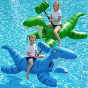 Pool games toys floats: 2-pack inflatable dinosaur pool floats.