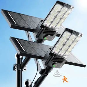 2-Pack Solar Area Lights Outdoor Commercial 9000W LED Parking Lot Light.