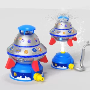 Water Sprinkler Toy Flying Saucer Launcher 360 Rotation Water Spray.