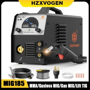 Hzxvogen Mig185 Multi-Process Welder 4 in 1 Mma/Gasless Mig/Gas Mig/Lift Tig.