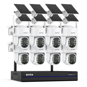 Annke 4MP Wireless PT Solar Camera 16CH NVR 2.4G&5.8G dual-band Security Camera.