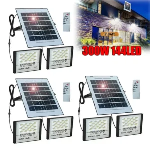 300W LED Solar Street Lights Outdoor Flood Lamps Waterproof Spotlight.