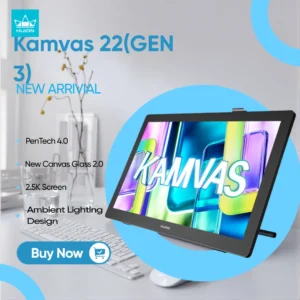 Kamvas 22(Gen 3) Huion Graphics Tablet with 2.5K.