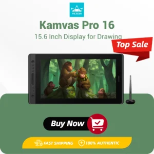 HUION Kamvas Pro 16 Graphics Tablet Display 120%sRGB Drawing Pen Tablet.