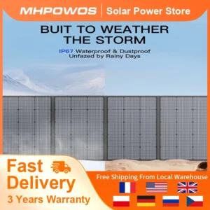 MHPOWOS 400W Portable Solar Panel for Power Stations
